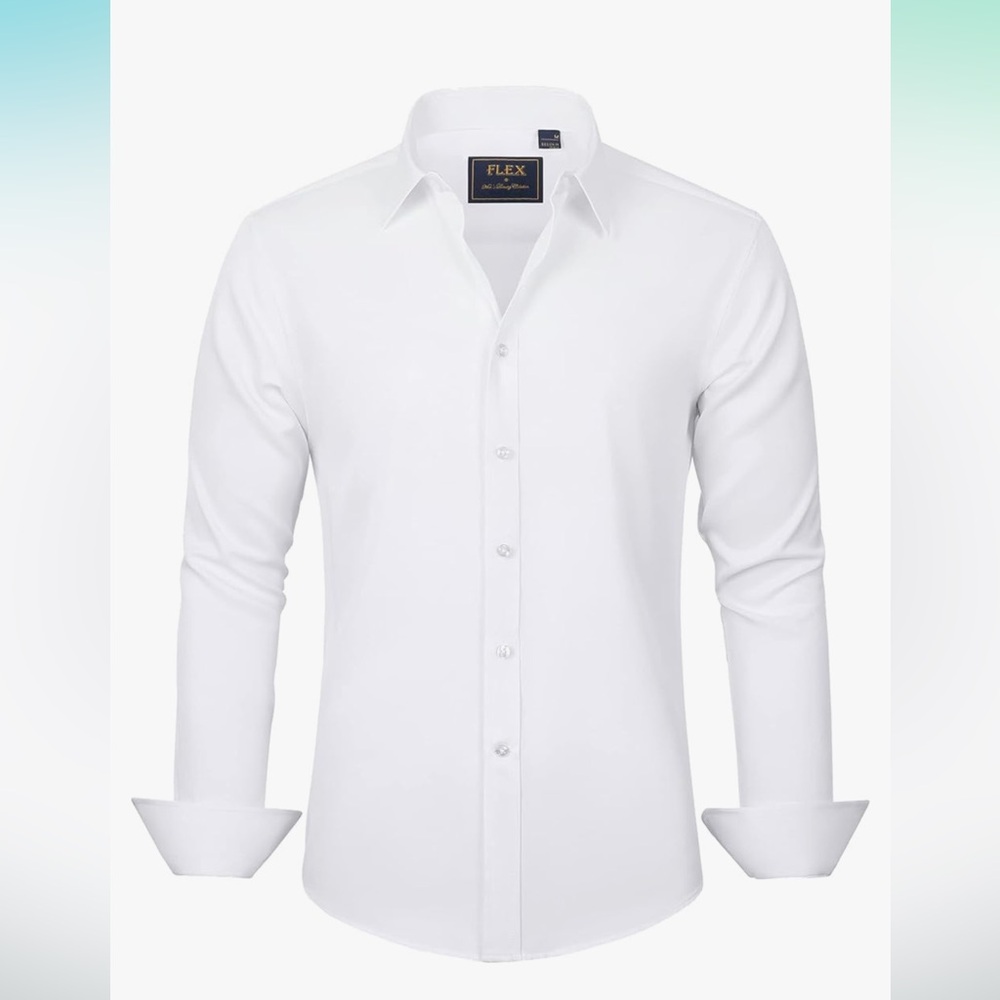 white slik dress shirt